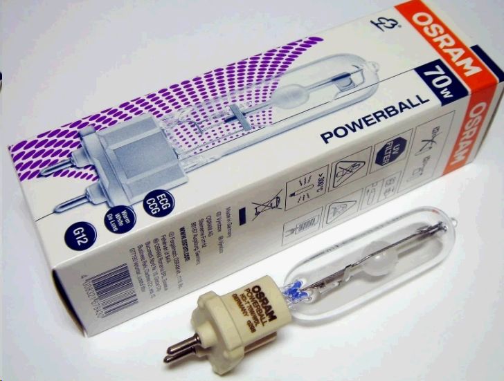 Лампа газоразр. HQI-T 70W/WDL UVS G12 12X1