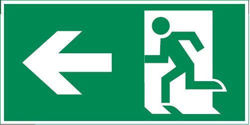 пиктограмма "ФИГУРА / СТРЕЛКА ВЛЕВО" 300х150мм для авар-эвакуац св-ка Giant/Vision/Twofold/Evade