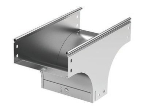 Ответвитель TD Т-образный вертикальный 300/80 в комплекте с крепежными элементами и соединительными пластинами, необходимыми для монтажа, горячеоцинкованный