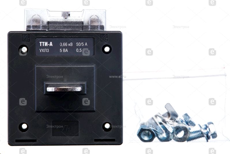 Трансформатор тока ТТИ-А  50/5А  5ВА класс 0,5 (упаковка повреждена)