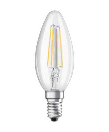 Светодиодная лампа LED STAR ClassicB 5,4W (замена 40Вт),теплый белый свет, прозрачная колба, Е14