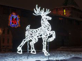 иллюминация промсвет украсила нижегородский кремль