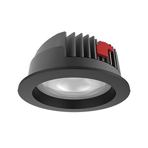 Светодиодный светильник VARTON DL-Pro круглый встраиваемый 226х96 мм 52 Вт 3000 K IP65 диаметр монтажного отверстия 200-215 мм RAL9005 черный муар