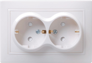 РСш12-3-КБ Розетка 2местн. c з/к с защ.штор. 16А КВАРТА ИЭК
