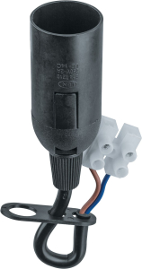 Патрон электрический Navigator 61 353 NLH-P-F-BL-E14-TB пластиковый черный с КЗВ