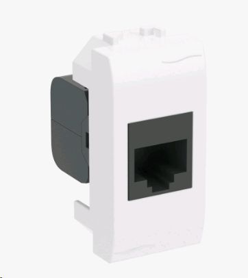 Компьютерная розетка RJ-45, кат.5E (разъем AMP), белая, 1мод.