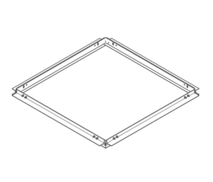 Рамка под ГК 1200х300, 1 шт обечайка для крепления в потолок из гипсокартона, толщина листа 8-15мм, для светильников 1195х295 (ДВО12, 13; ЛВО04, 05, 06, 07, 10, 15)