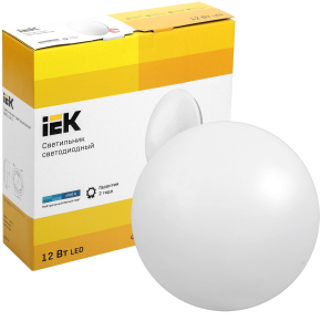 Светильник LED ДПБ 1001 12Вт IP20 4000K круг белый IEK