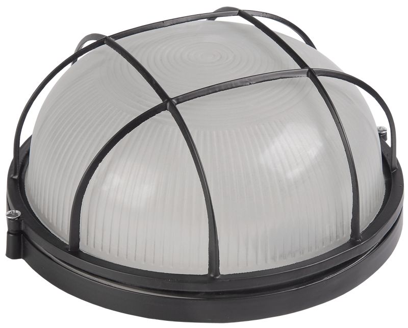 Светильник НПП1102 черный/круг с реш.100Вт IP54  ИЭК