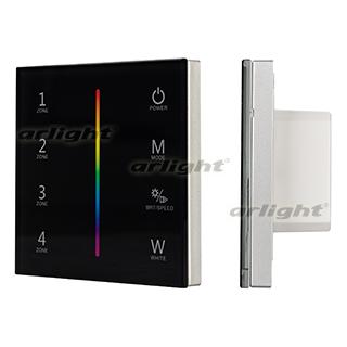 Панель Sens SMART-P30-RGBW Black (230V, 4 зоны, 2.4G) (Arlight, IP20 Пластик, 5 лет)