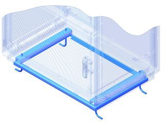 Рама для крепления напольных шкафов Conchiglia к полу Ш=580 мм, Г=460 мм
