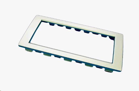 Рамка универсальная на 4 модуля, цвет серый металлик