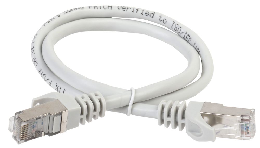 ITK Коммутационный шнур (патч-корд), кат.6 FTP, LSZH, 10м, серый