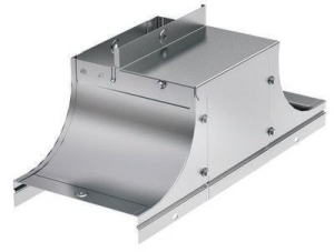 Крышка-ответвитель TSS (плоский) 100/80 в комплекте с крепежными элементами и соединительными пластинами, необходимыми для монтажа, горячеоцинкованная