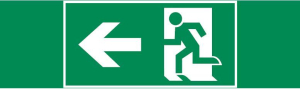 пиктограмма "ФИГУРА / СТРЕЛКА ВЛЕВО" 310х90мм для авар-эвакуац св-ка Basic IP65