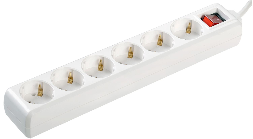 Удлинитель У06К-выкл. 6 мест 2Р+PЕ/5метров 3х1мм2 16А/250 IEK