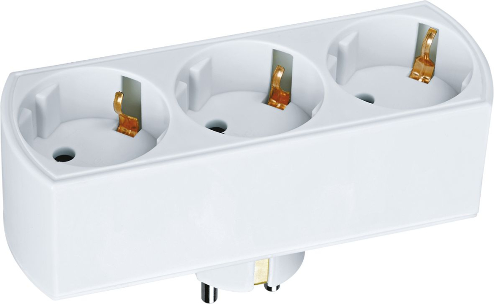 Разветвитель Navigator 94 672 NAD-L-3E-WH 3 гн. (в ряд) с/з