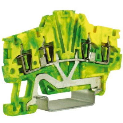 HTE.1/2+2(Ex), зажим для заземления, 2 ввод/2 вывода, 1,5 кв.мм желто-зеленый