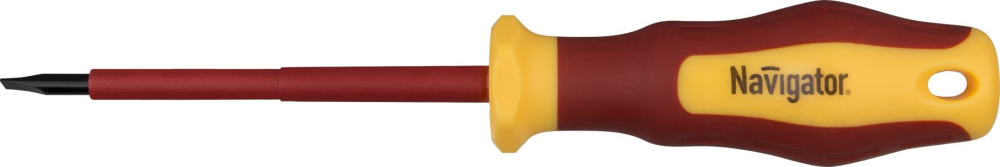 Отвёртка Navigator 71 948 NSD-1E-SL3x75 шлицевая, 1000 В
