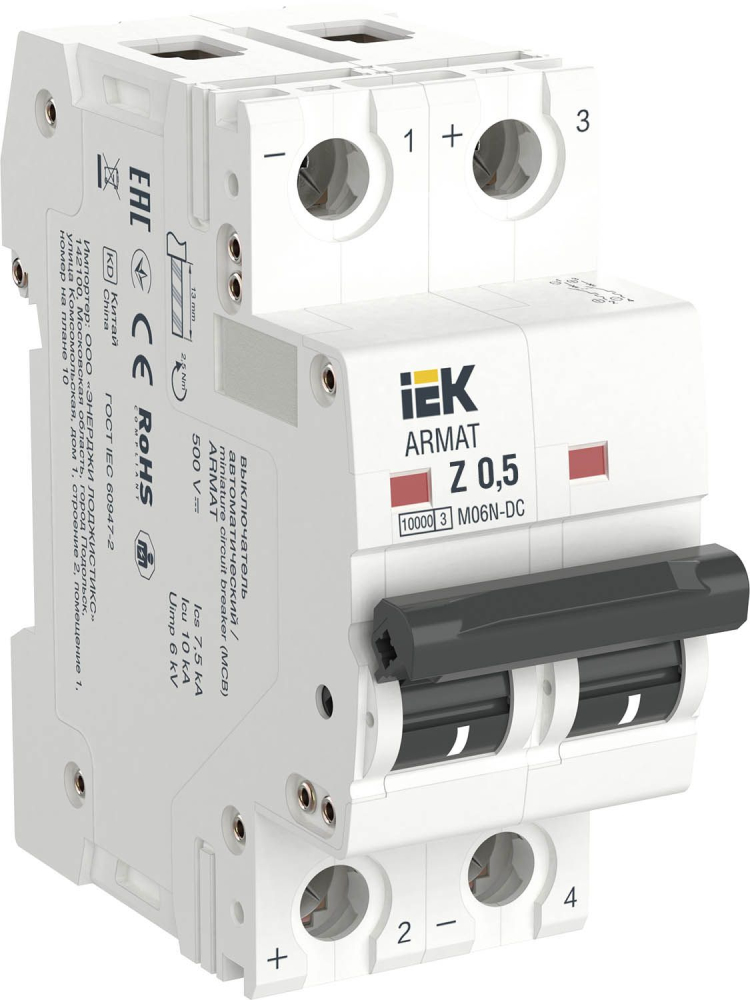 ARMAT Авт. выкл. M06N-DC 2P Z 0,5А IEK
