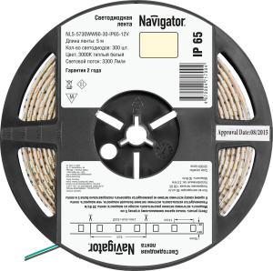 СД Лента Navigator 71 700 NLS-5730WW60-30-IP65-12V R5