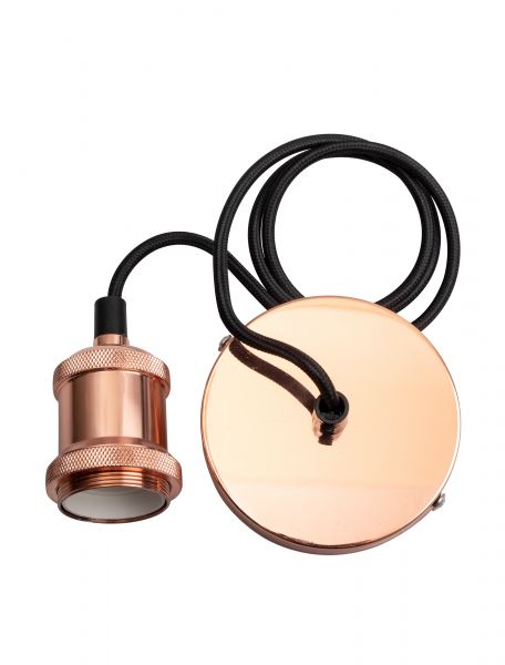 RETRO патрон с проводом PLC 01 E27 230V/1M Rose gold