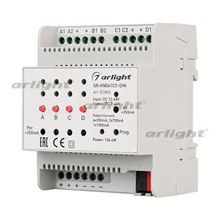Контроллер тока SR-KN041CC-DIN (12-48V, 4x350/700mA) (Arlight, IP20 Пластик, 2 года)