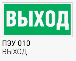 Пиктограмма ПЭУ-010 "Выход"