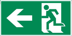пиктограмма "ФИГУРА / СТРЕЛКА ВЛЕВО" 180х90мм для авар-эвакуац св-ка Compact