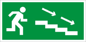 URAN LED Exd W004 ПО ЛЕСТНИЦЕ ВНИЗ НАПРАВО Б/З