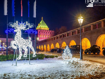 новогодняя иллюминация 2021 в нижегородском кремле