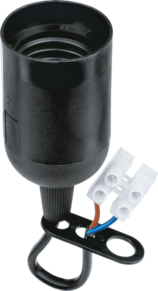 Патрон электрический Navigator 71 288 NLH-P-F-BL-E27-TB пластиковый черный с КЗВ