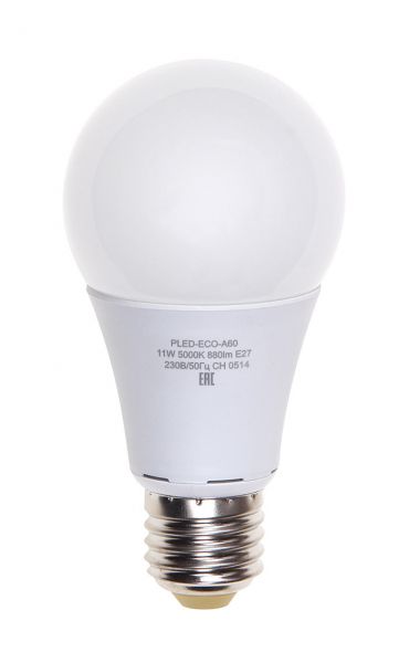 Лампа PLED- ECO- A60 11w E27 4000K 840Lm  220V/50Hz  Jazzway
