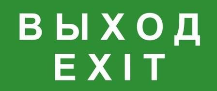 ЭП18 ВЫХОД/EXIT 140x280 мм