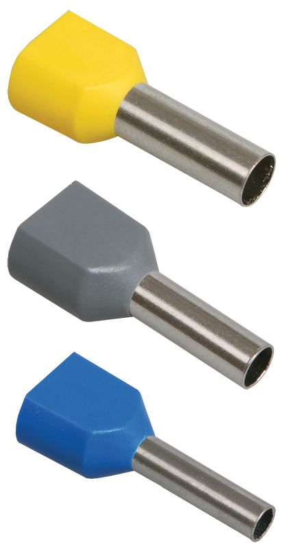 Наконечник-гильза НГИ2 6,0-14 с изолированным фланцем (черный) (100 шт) ИЭК