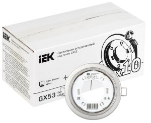 Светильник 4114 встр. под лампу GX53 хром (10шт/упак) IEK