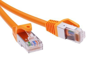 Патч-корд экранированный CAT6A F/UTP 4х2, LSZH, оранжевый, 0.5м
