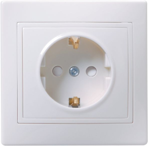 РСш10-3-КБ Розетка 1местн. c з/к с защ.штор. 16А КВАРТА (белый)