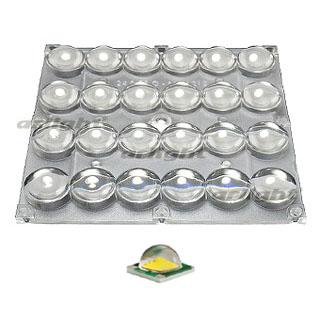 Блок линз 24B70-M120х120 (70°, 24x LED) (Turlens, -)