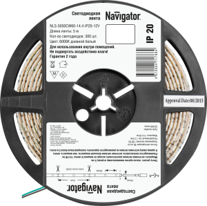 СД Лента Navigator 71 768 NLS-5050СW60-14.4-IP20-12V R5