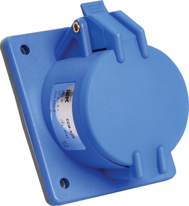 Розетка встраиваемая ССИ-423 32А-6ч/200-250В 2Р+PЕ IP44 MAGNUM ИЭК