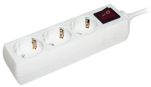 Удлинитель У03К-выкл. 3 места 2Р+PЕ/3метра 3х1мм2 16А/250 IEK