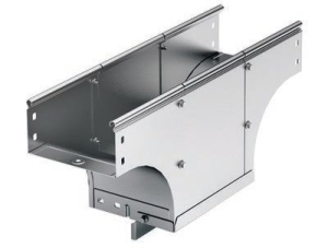 Ответвитель TDS T-образный вертикальный ун. осн.100 H100 в комплекте с крепежными элементами и соединительными пластинами, необходимыми для монтажа, горячеоцинкованный