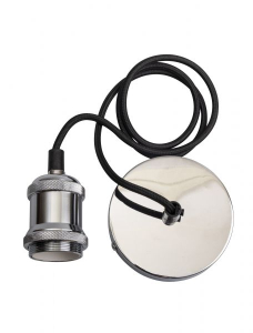 RETRO патрон с проводом PLC 01 E27 230V/1M Electrosilvering