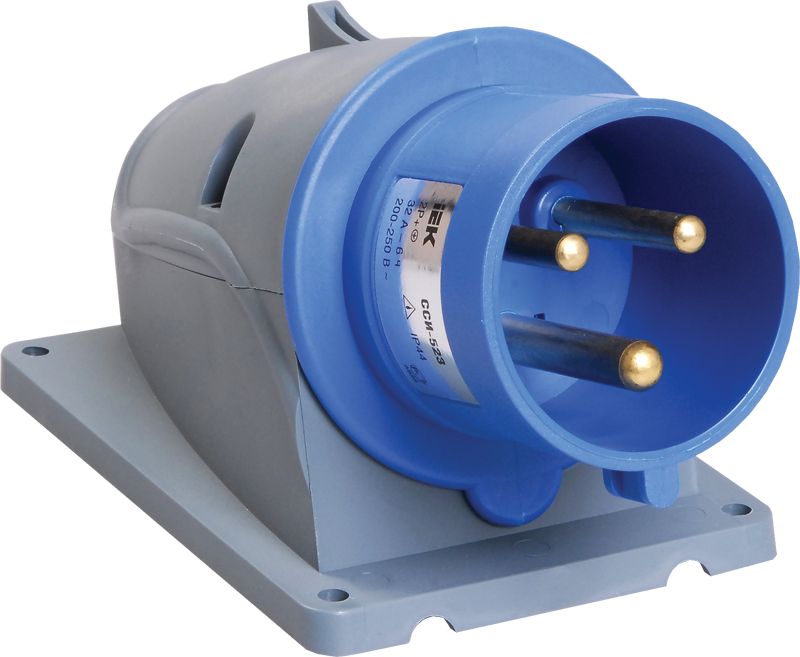 Вилка 523 стац.2Р+РЕ 32А 220В IP44 ИЭК