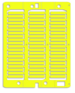 Маркировка для провода, жесткая, для трубочек. 4х23мм. Желтая