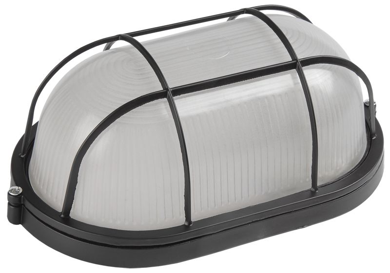 Светильник НПП1202 черный/овал с реш. 100Вт IP54  ИЭК