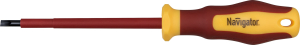 Отвёртка Navigator 71 950 NSD-1E-SL5.5x125 шлицевая, 1000 В