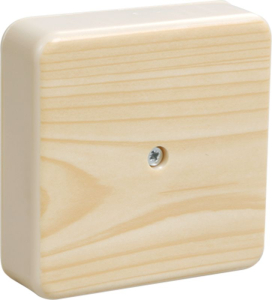 Коробка КМ41212-04 распаячная для о/п 75х75х20 мм сосна (6 клемм 6мм2)