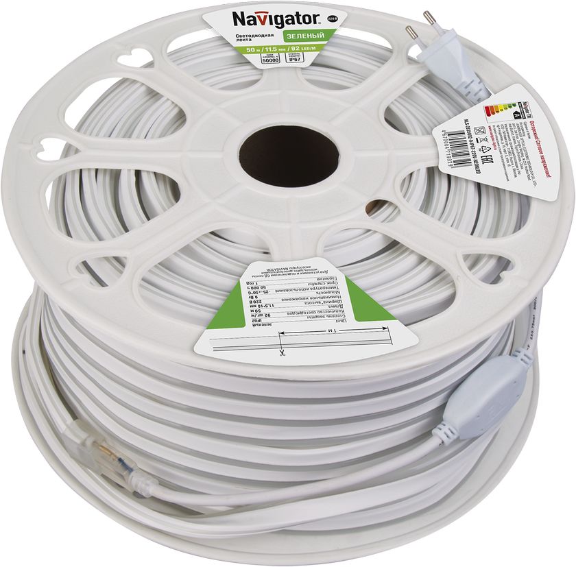 СД Лента Navigator 71 932 NLS-2835G92-9-IP67-220V-NEONLED R20